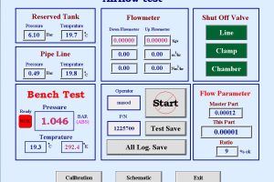 صفحه نمایش نرم‌افزار تست ایرفلو