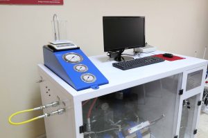 دستگاه تست هیدرواستاتیک آزمایشگاهی کپسولهای تحت فشار 
با فشار کاری 800 بار همراه با مخزن انبساط حجمی