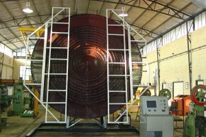 دستگاه تست کششش یکپارچه لوله‌های کامپوزیتی تا قطر 4 متر